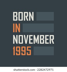 Born in November 1995. Birthday quotes design for November 1995