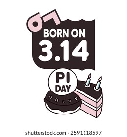 Born on 3.14 Pi Day T-Shirt - Math and Birthday Celebration Graphic