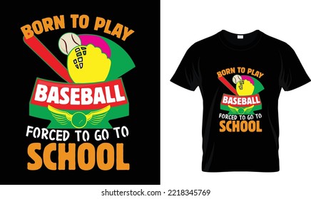 Geboren in Baseball. Design-Vorlage für T-Shirts