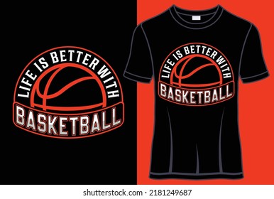 Born to play basketball Typography T shirt design