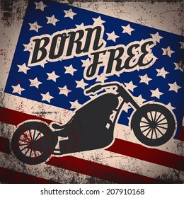 born to ride background, illustration in vector format