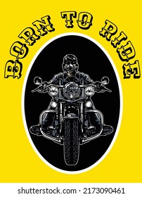 Born to ride biker poster