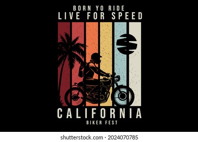 born to ride live for speed silhouette design