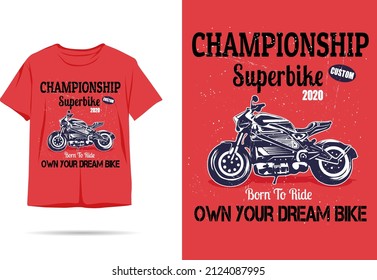 Born to ride silhouette t shirt design