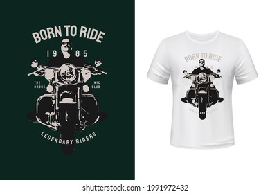 Born to ride t shirt design 