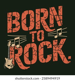 Born to rock slogan with Rock And Roll. Born to be free. Stay strong. Rock and roll vector graphic print design for apparel, stickers, posters, background and others. symbols vectors for t-shirt 
