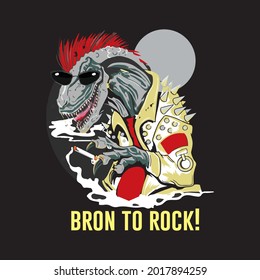 Born to rock slogan t shirt design