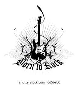 born to rock vector