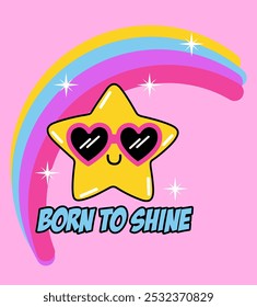 Born to shine little star with glasses