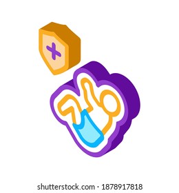 born in shirt color icon vector. isometric born in shirt sign. color isolated symbol illustration