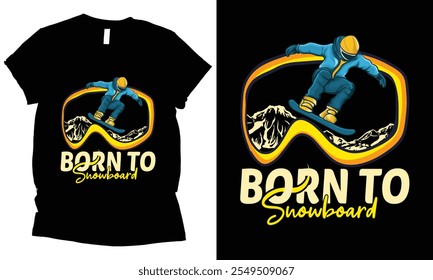 
Geboren, um Snowboard Wintersport T-Shirt-Design