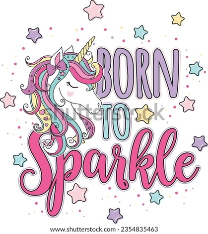 born to sparkle graphic tees magical unicorn