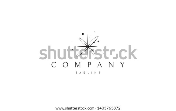 Born Star Abstract Black Vector Logo Stock Vector (Royalty Free) 1403763872