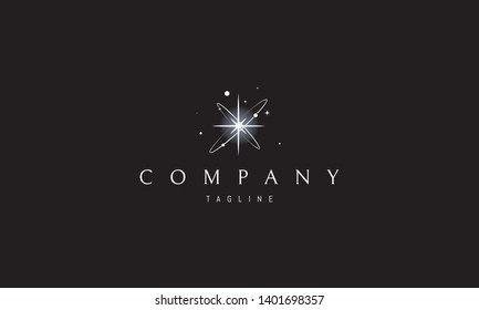 Born of Star abstract white vector logo design