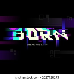 born text neon effect for editing