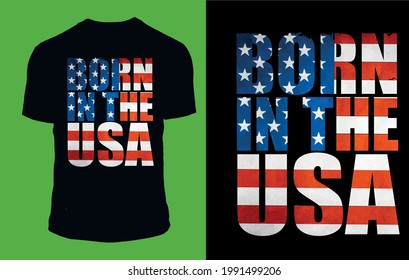 Born in the usa- t shirt design vector