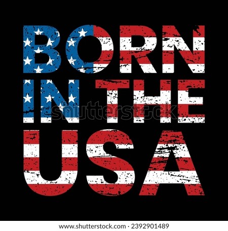 Born In The USA Typography Design
