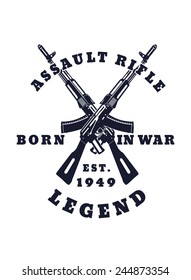 born in war emblem vector illustration, eps10, easy to edit