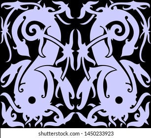 borneo dayak batik pattern.simple geometric pattern. motif background.Stylish fabric print vector design inspiration. Creative textile background for fashion or cloth