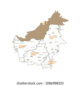 Borneo Kalimantan Big Island maps