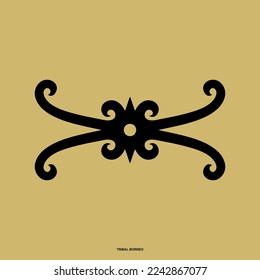Borneo kalimantan dayak Tribal ornament vector design 