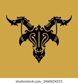 Borneo kalimantan dayak Tribal ornament vector design