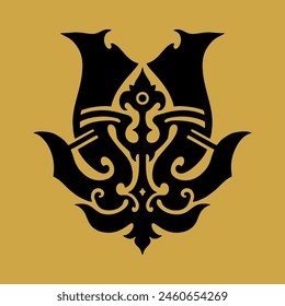 Borneo kalimantan dayak Tribal ornament vector design