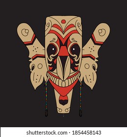 Borneo Mask Hudoq (topeng Hudoq Kalimantan) is traditional mask from daya tribe.