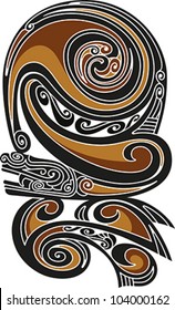 Borneo Tribal Tattoo Pattern Fits For A Man's Shoulder.