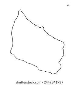 Bornholm map, administrative division of Denmark. Vector illustration.