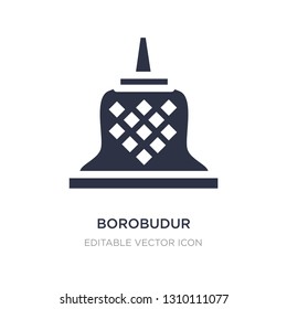 borobudur icon on white background. Simple element illustration from Monuments concept. borobudur icon symbol design.