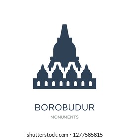 borobudur icon vector on white background, borobudur trendy filled icons from Monuments collection, borobudur vector illustration