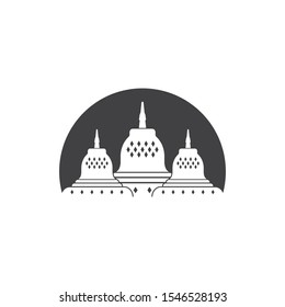 borobudur is indonesian temple one of the words miracles vector illustration design