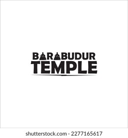 DISEÑO DE SÍMBOLO DE ILUSTRACIÓN DE ICONO DE TEMPLO DE BOROBUDUR