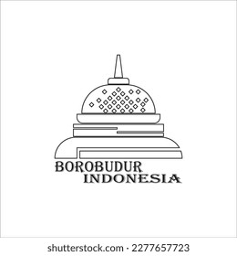 BOROBUDUR TEMPLE SYMBOL-DESIGN FÜR VEKTORGRAFIK