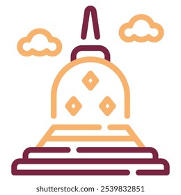 Borobudur Temple icon for web, app, infographic, etc