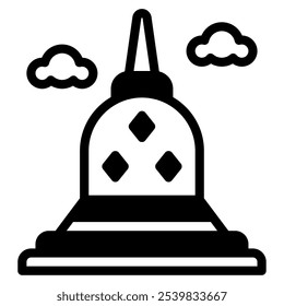 Borobudur Temple icon for web, app, infographic, etc