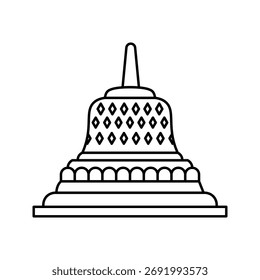 Borobudur Temple icon for web, app, infographic, etc