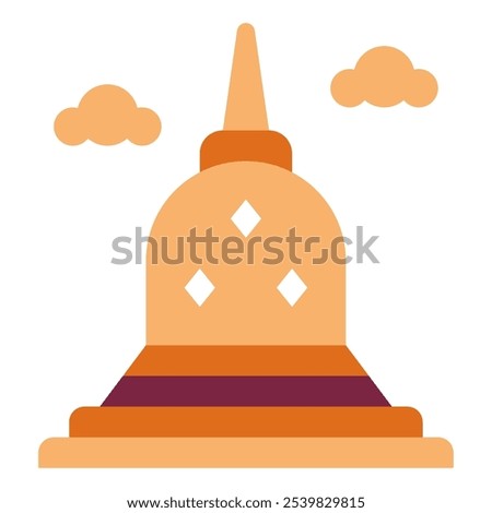 Borobudur Temple icon for web, app, infographic, etc