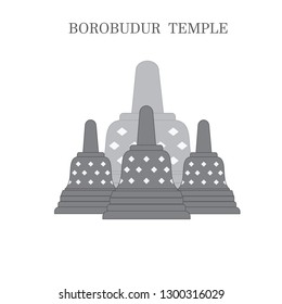 Borobudur Temple, Landmark From Indonesia  - Vector