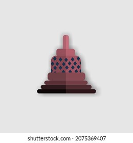 Borobudur Temple Landmarks Vector in Indonesia