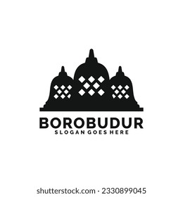 Ilustración vectorial del logotipo del templo de Borobudur