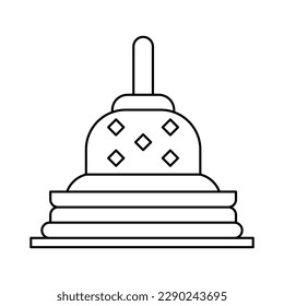 Borobudur Temple Outline Icon For Logo And More