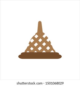 Borobudur Temple Stupa icon vector inspiration.