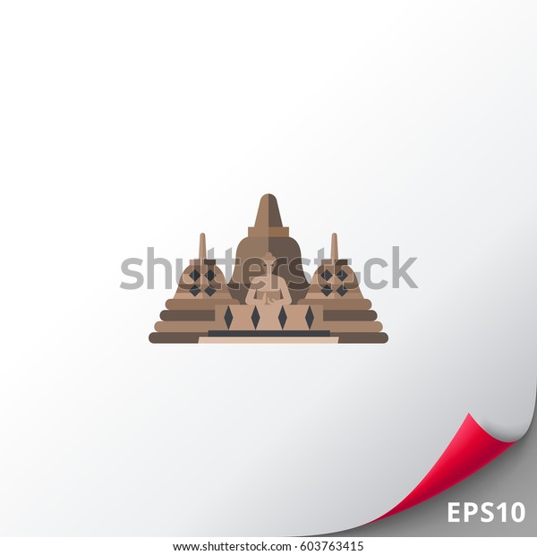 Borobudur Vector Icon Stock Vector (Royalty Free) 603763415 | Shutterstock