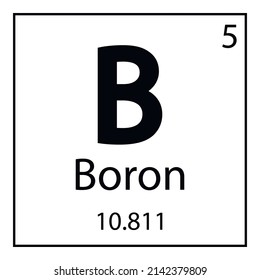 Boron. A chemical element of the periodic table.