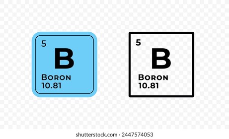 Bor, chemisches Element der Vektorgrafik des Periodensystems