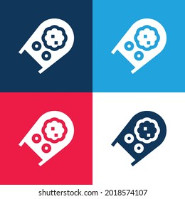 Boron Dala blue and red four color minimal icon set