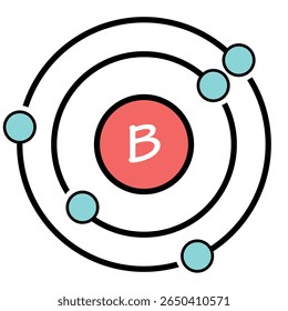 Boron formule color line icon. Pictogram for web page, mobile app, promo
