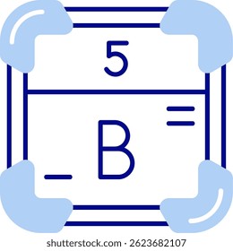 Boron Line vector Icon Design